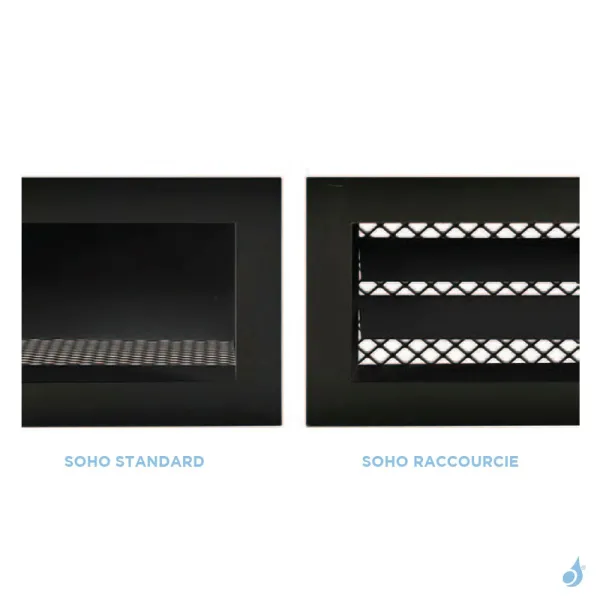 Grille De Coffrage à Lamelles KEMP Soho Raccourcie Blanc Ou Noir L.900 H.110 P.65 Mm – Image 2