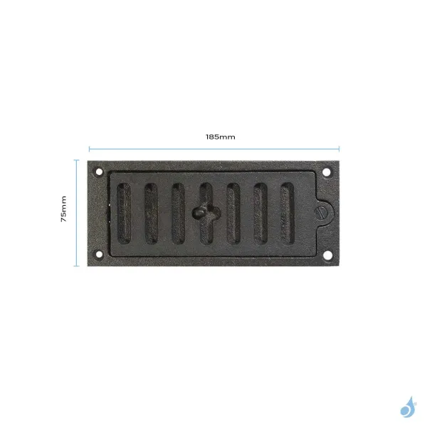 Grille Intérieure Obturale En Fonte 185 X 75 Mm Pour Arrivée D'air – Image 2