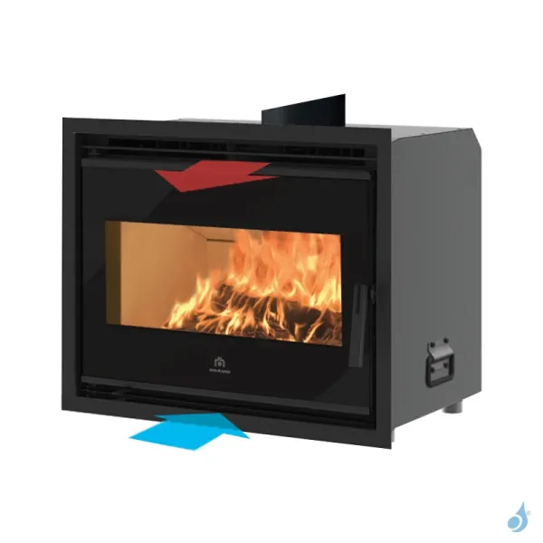 Insert à Bois EDILKAMIN Firebox Evo 60 Puissance 12.5kW Sortie Fumée Supérieure Ø20 Cm – Image 3