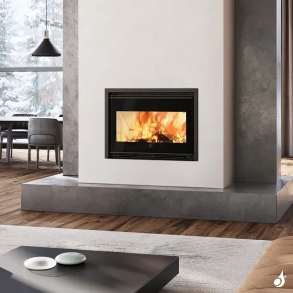 Insert à Bois EDILKAMIN Firebox Evo 65 Puissance 14.9kW Sortie Fumée Supérieure Ø20 Cm – Image 3
