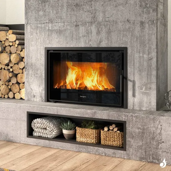 Insert à Bois Hergom C-16/80 Puissance 8kW Sortie Fumée Supérieure – Image 4