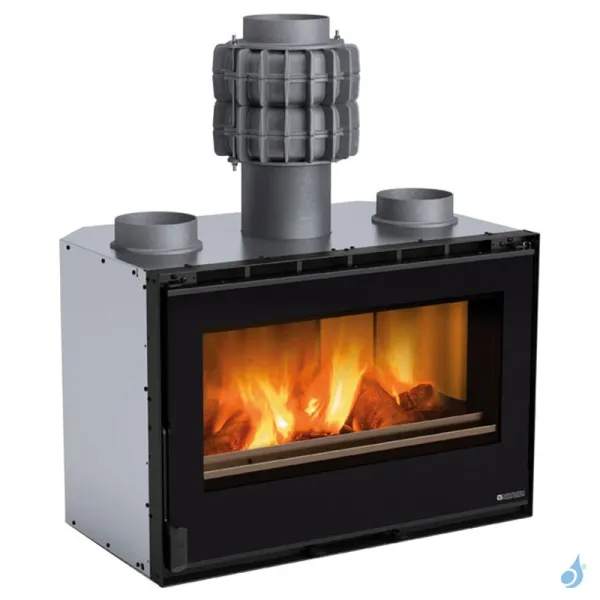 Insert à Bois La Nordica Inserto 80 PRS Crystal Ventilato Puissance 8.3kW Sortie Fumée Supérieure
