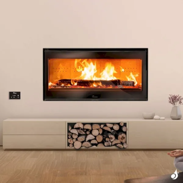 Insert à Bois Lacunza Adour 1000 Puissance 11.0kW Avec Ventilateur Sortie Fumée Supérieure Ø15 Cm – Image 8