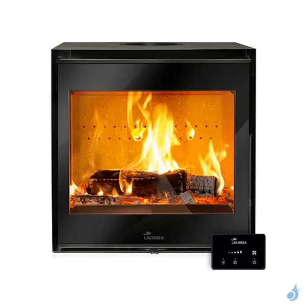 Insert à Bois Lacunza Adour 500 Puissance 5.5kW Avec Ventilateur Sortie Fumée Supérieure Ø15 Cm