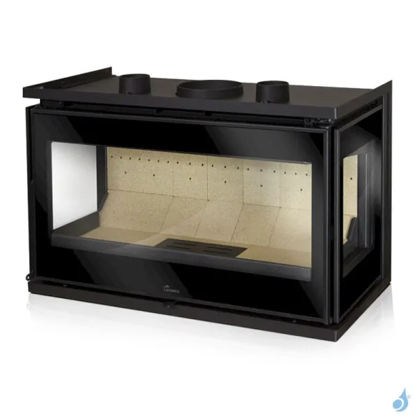 Insert à Bois Lacunza Adour 700 CLID Puissance 9.5kW Structure Acier Sortie Fumée Supérieure Ø15 Cm – Image 2