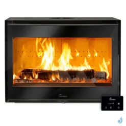 Insert à Bois Lacunza Adour 700 Puissance 7.0kW Avec Ventilateur Sortie Fumée Supérieure Ø15 Cm