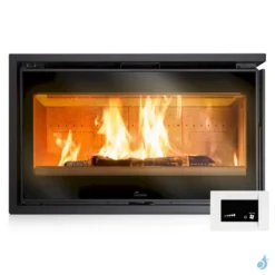 Insert à Bois Lacunza Adour 800 CLI/CLD Puissance 10kW Structure Acier Sortie Fumée Supérieure Ø15 Cm