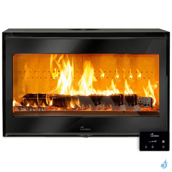 Insert à Bois Lacunza Adour 800 Puissance 10.0kW Avec Ventilateur Sortie Fumée Supérieure Ø15 Cm