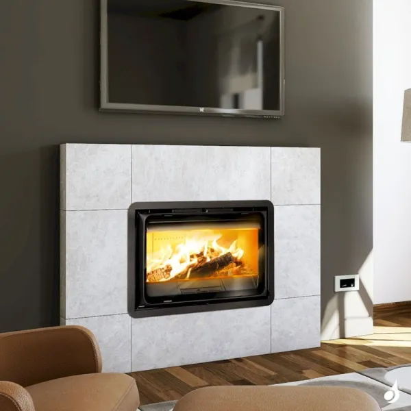 Insert à Bois Lacunza K2 800 Puissance 8.5kW Structure Fonte Sortie Fumée Supérieure Ø20 Cm – Image 5