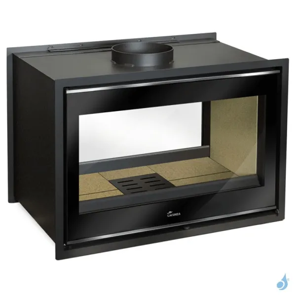 Insert à Bois Lacunza Nickel 800 Puissance 15.0kW Double Face Structure Acier Sortie Fumée Supérieure Ø20 Cm – Image 3