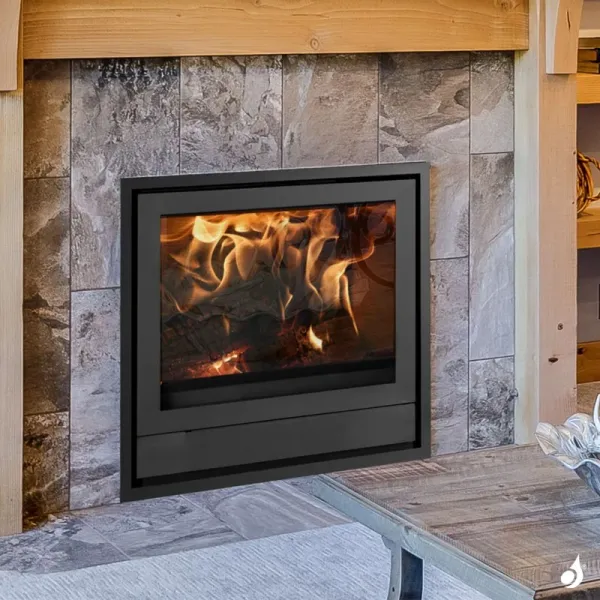 Insert à Bois Nestor Martin NIQ 43 Puissance 8kW Catalytic Hybrid Woodbox Sortie Fumée Supérieure – Image 3