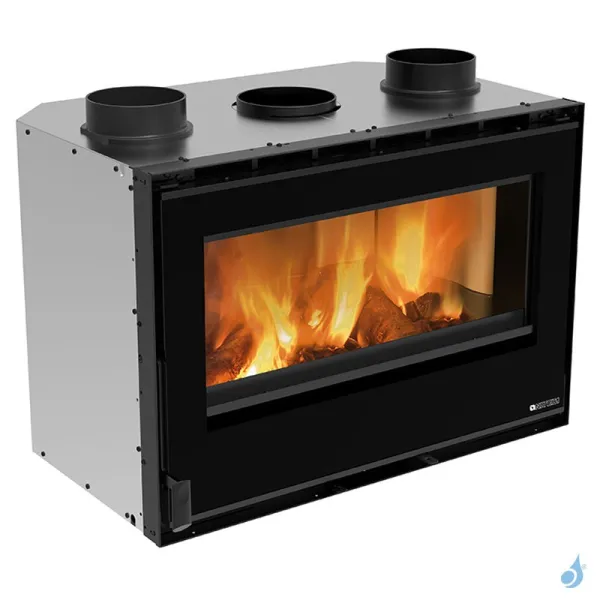 Insert à Bois Ventilé La Nordica Inserto 80 Crystal Evo 2.0 Puissance 7.4kW Sortie Fumée Supérieure