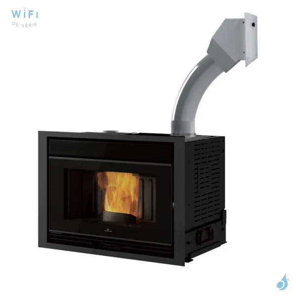 Insert à Granulés EDILKAMIN Pellkamin Evo 10 Plus Puissance 9.8kW A+ Sortie Fumée Supérieure Ø8 Cm – Image 2