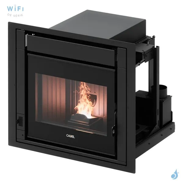 Insert à Granulés étanche CADEL Ponente 7 Air Ventilé Puissance 7kW WiFi Sortie Fumée Supérieure