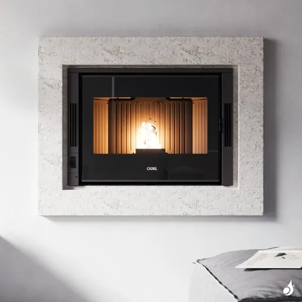 Insert à Granulés étanche CADEL Zefiro 9 Air Ventilé Puissance 9.3kW WiFi Sortie Fumée Supérieure – Image 3