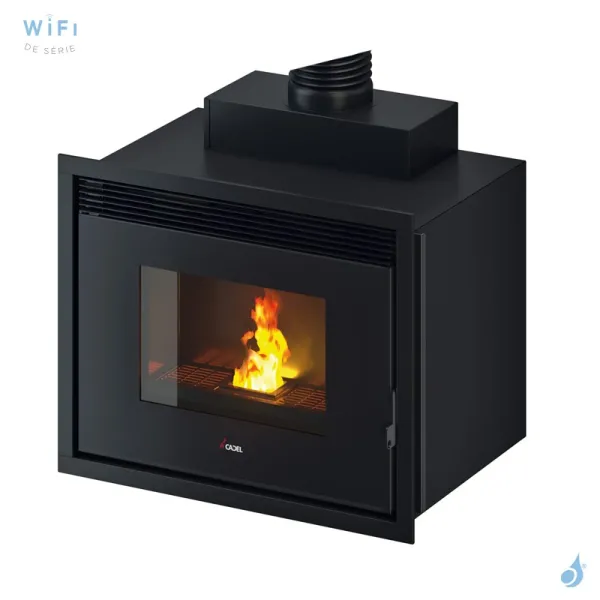 Insert à Granulés Hydro Cadel Saturno 16 Puissance 18kW WiFi Sortie Fumée Supérieure