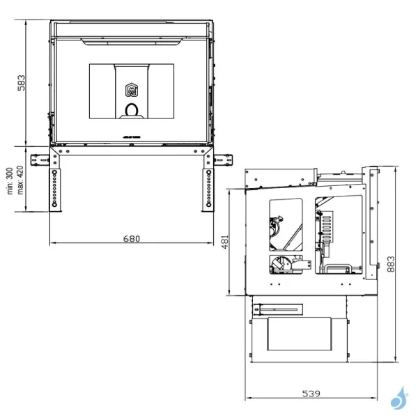 Insert à Granulés Jolly Mec Synthesis Modular 68 Puissance 9 KW Sortie Fumée Ø80 Mm – Image 3