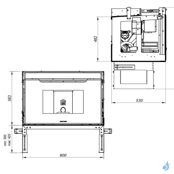 Insert à Granulés Jolly Mec Synthesis Modular 80 Puissance 11.5 KW Sortie Fumée Ø80 Mm – Image 3
