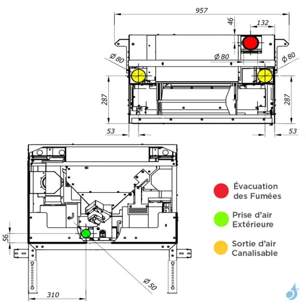 Insert à Granulés Jolly Mec Synthesis Modular 80 Puissance 11.5 KW Sortie Fumée Ø80 Mm – Image 4