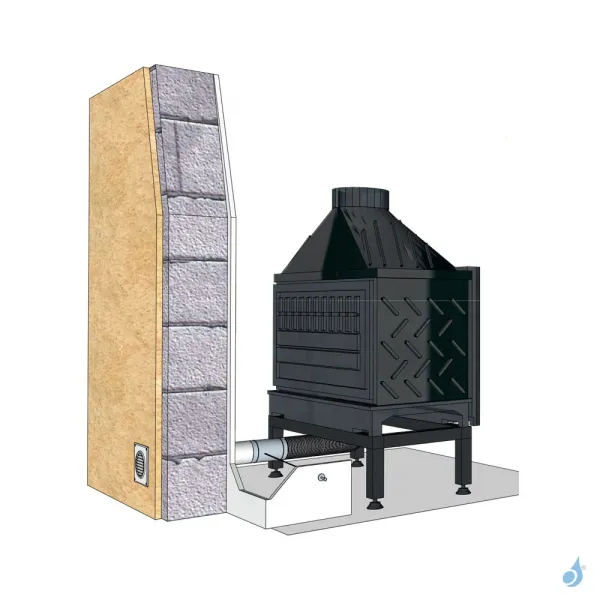 Kit Arrivée D'air Frais Directe Obturable KEMP Ø125 à Ø160 Pour Cheminée – Image 2