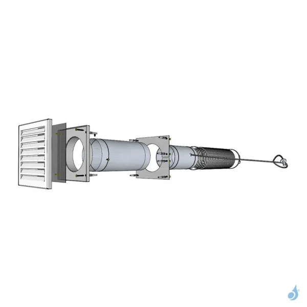 Kit Arrivée D'air Frais Directe Obturable KEMP Ø125 à Ø160 Pour Cheminée