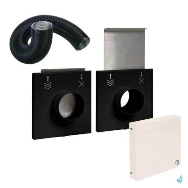 Kit Arrivée D'air Frais Obturable étanche KFLEXV Ø60 à Ø100 Bois & Granulés – Image 2