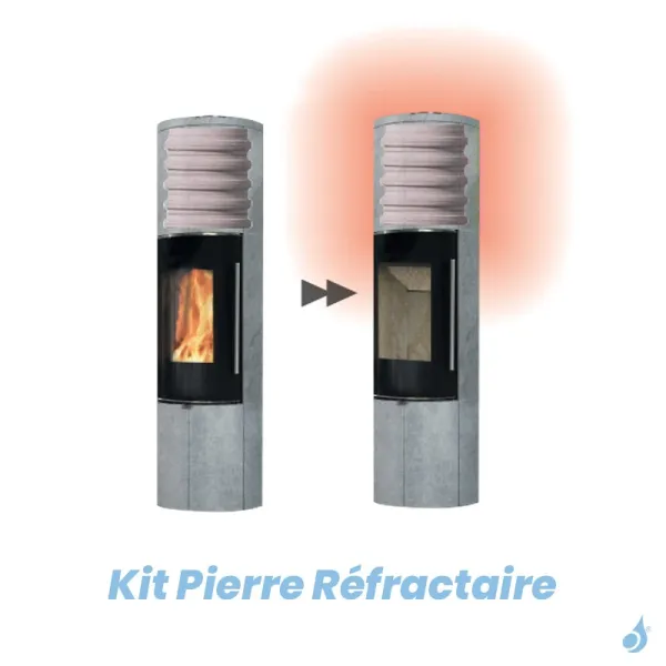 Kit De Pierre Réfractaire Pour Poêle à Bois Edilkamin Tally Up S / Tally S Evo / Krio S Réf. 804100 – Image 2