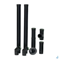 Kit De Raccordement Avec Dévoiement 45° Conduit ÉMAIL Ø80 Pour Poêle à Granulés