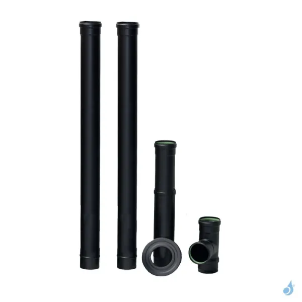 Kit De Raccordement Droit Conduit ÉMAIL Ø80 Pour Poêle à Granulés