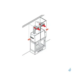 Kit Pour Canaliser L'air Chaud Edilkamin Kit UNO (2 Sorties D'air)
