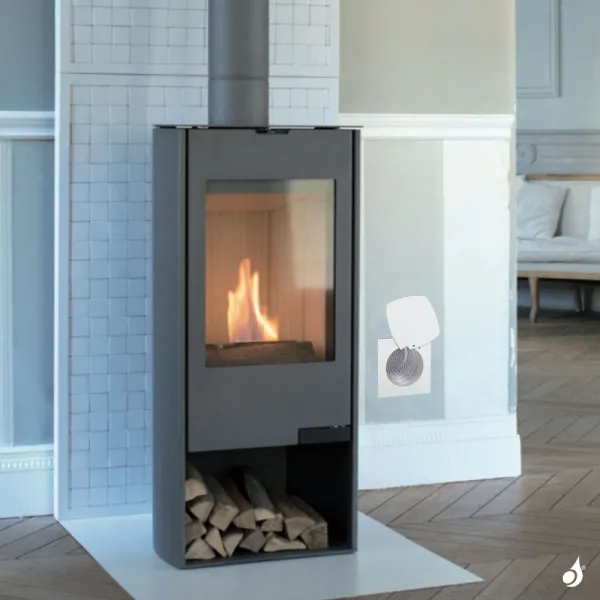 Kit Prise D'air Frais Indirecte KEMP Ø125 Noir Ou Blanc Pour Poêle à Bois & Granulés – Image 4