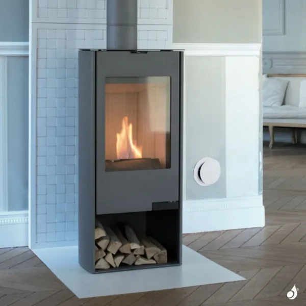 Kit Prise D'air Frais Indirecte KEMP Push & Pull Ø100 Ou Ø125 Noir Ou Blanc Pour Poêle à Bois & Granulés – Image 3