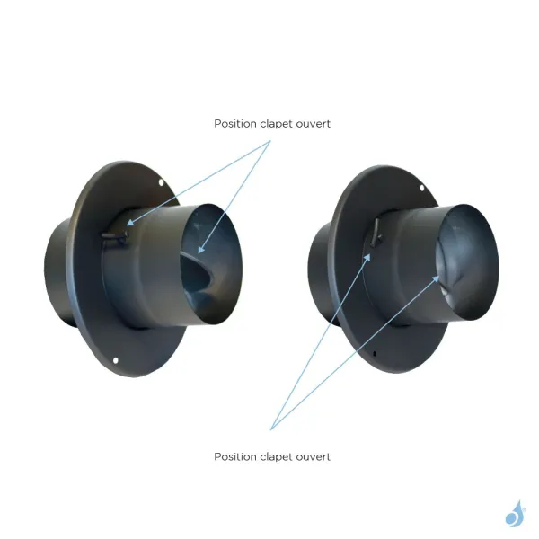 Manchon Air Frais à Clapet KEMP Ø60 à Ø125 Pour Poêle à Bois & Granulés – Image 2