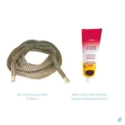 Kit Remplacement Cordon (cordon + Silicone) Ø10mm Pour Poêles à Granulés MCZ/RED Réf 41201031
