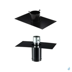 Kit Rénovation Départ Plafond Court PGI Poujoulat Rectangle 30x50 Cm Flexible Ø80 Conduit Ø80/130 Ou Ø100/150