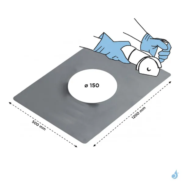 Plaque D'étanchéité INOX Recoupable 120x50 Cm – Image 2