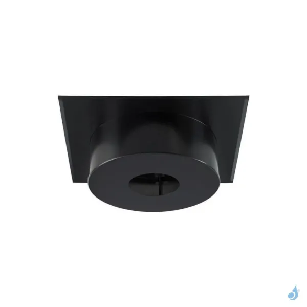 Plaque De Finition Plafond Carrée Noire Poujoulat Ø180 à Ø230 Domestique Ø130 à Ø180 Raccordement