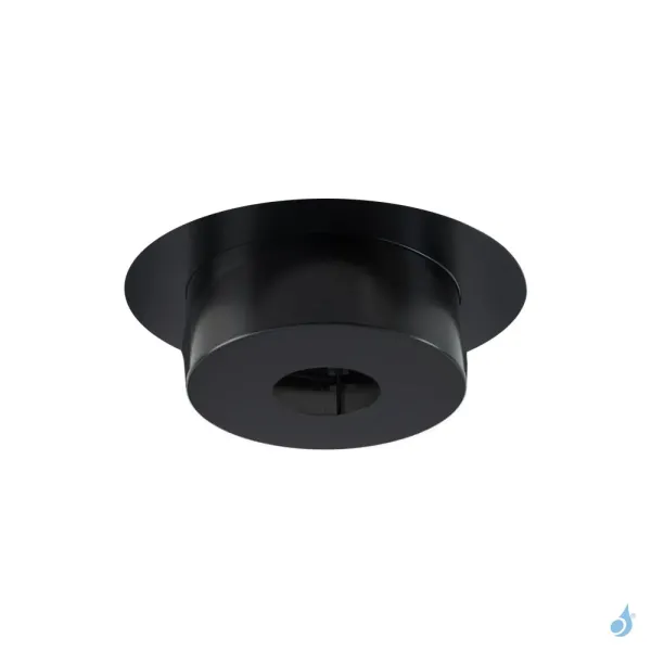 Plaque De Finition Plafond Ronde Noire Poujoulat Ø150 Domestique Ø150 Raccordement