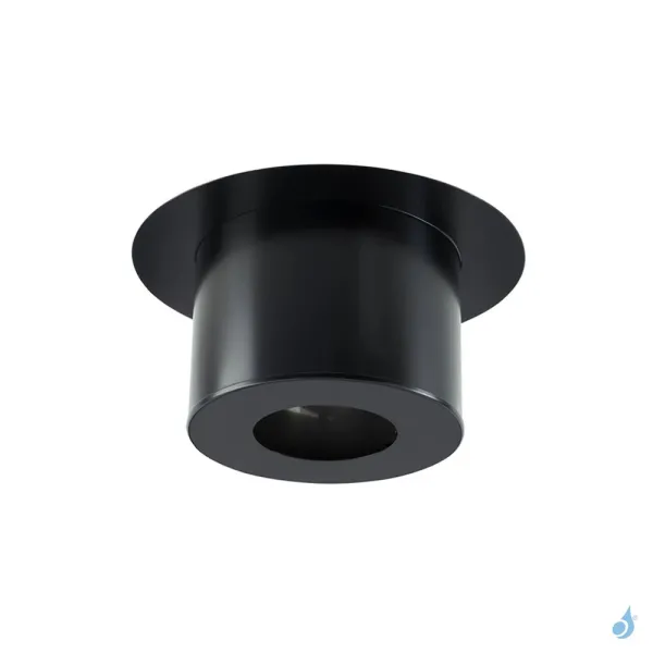 Plaque De Finition Plafond Ronde Noire Poujoulat Ø180 à Ø230 Domestique Ø150 Raccordement