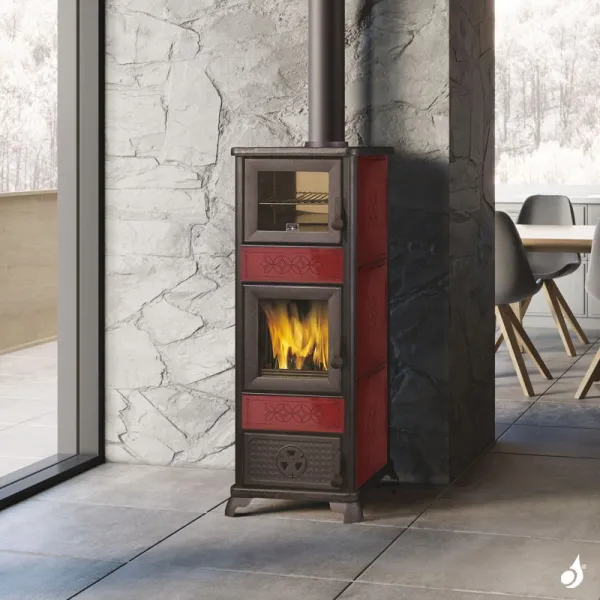 Poêle à Bois Avec Four De Cuisson EK63 Decor C Evo Puissance 7.5kW Sortie Fumée Supérieure Ø15cm – Image 3