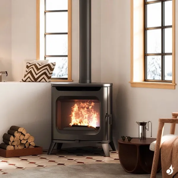 Poêle à Bois Cadel Hublot 7 Wood Air Puissance 7kW Convection Ventilée – Image 4