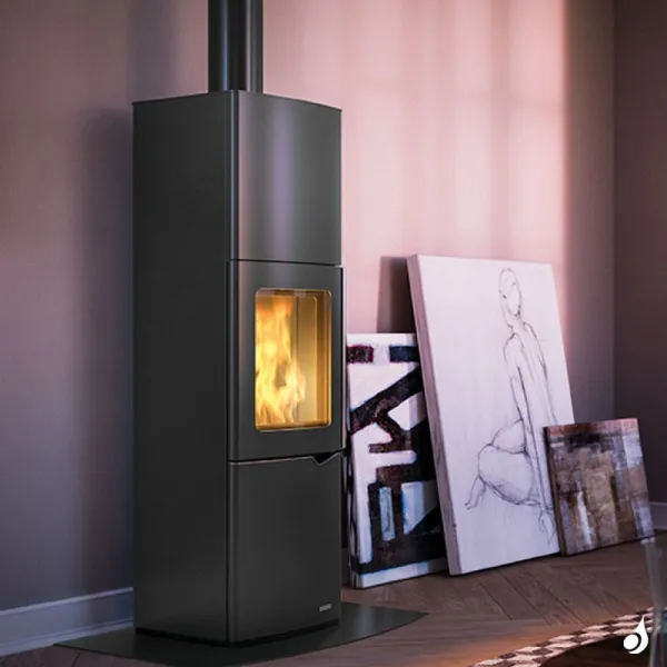 Poêle à Bois Canalisable Palazzetti Eva S Puissance 7kW Sortie Fumée Supérieure – Image 3