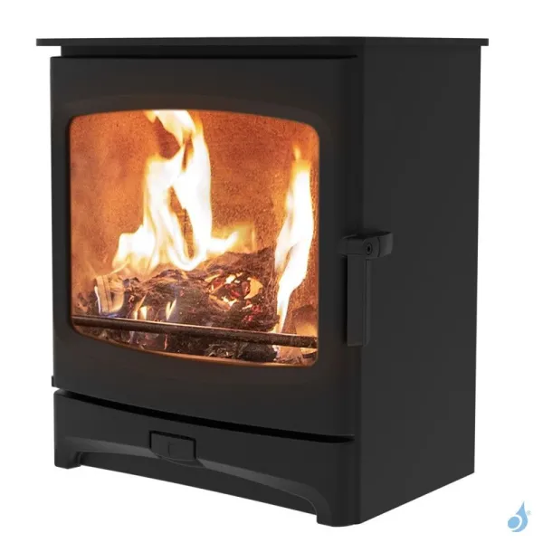 Poêle à Bois Charnwood Aire 7 Sur Socle Bas Puissance 7kW Sortie Fumée Postérieure Ou Supérieure
