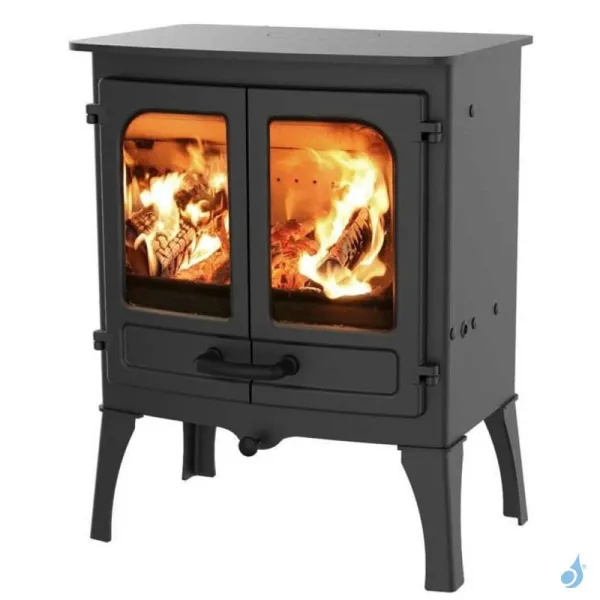 Poêle à Bois Charnwood Island I Sur Pieds Hauts Puissance 5kW Sortie Fumée Postérieure Ou Supérieure