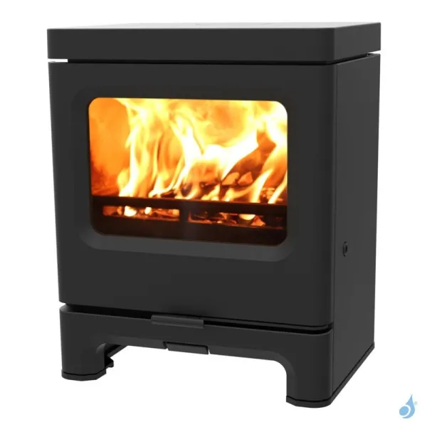 Poêle à Bois Charnwood Skye 5 Sur Socle Bas Puissance 5kW Sortie Fumée Postérieure Ou Supérieure