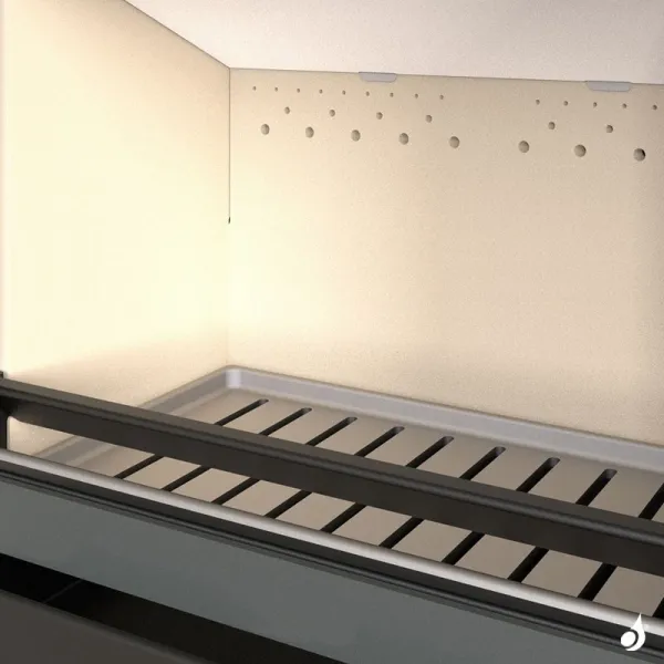 Poêle à Bois Charnwood Skye E700 Avec Porte Bûche Puissance 7.4kW Sortie Fumée Postérieure Ou Supérieure – Image 4