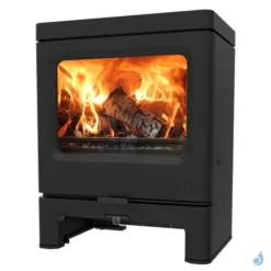 Poêle à Bois Charnwood Skye E700 Sur Socle Bas Puissance 7.4kW Sortie Fumée Postérieure Ou Supérieure