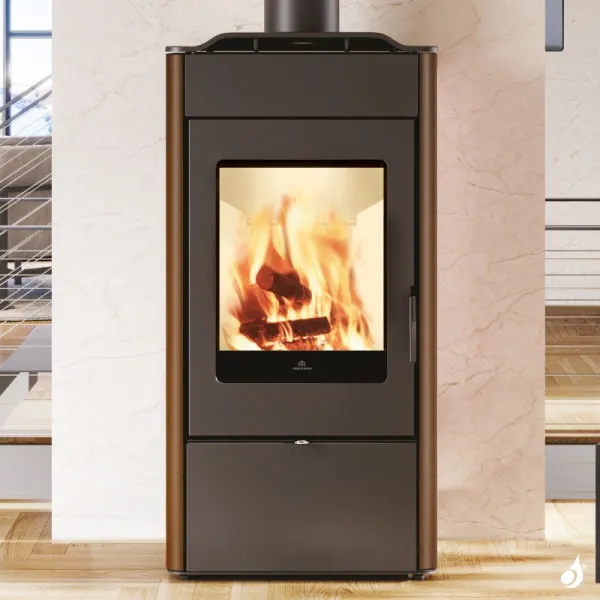 Poêle à Bois EDILKAMIN Body Puissance 10.1kW Sortie Fumée Postérieure Ou Supérieure Ø15 Cm – Image 3