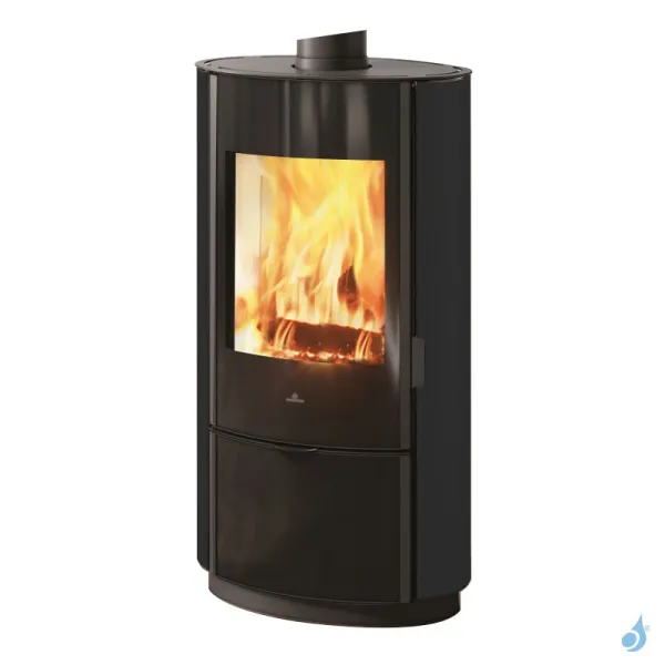 Poêle à Bois EDILKAMIN Krio GL Puissance 10.1kW Sortie Fumée Postérieure Ou Supérieure Ø15 Cm