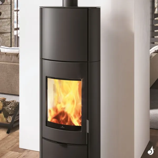 Poêle à Bois EDILKAMIN Krio Série S Puissance 10.1kW Sortie Fumée Postérieure Ou Supérieure Ø15 Cm – Image 3